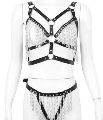 1 zestaw z ćwiekami i łańcuszkiem Decor kostium Prop | Moda 1 zestaw z ćwiekami i łańcuszkiem Decor kostium Prop | SHEIN Polska