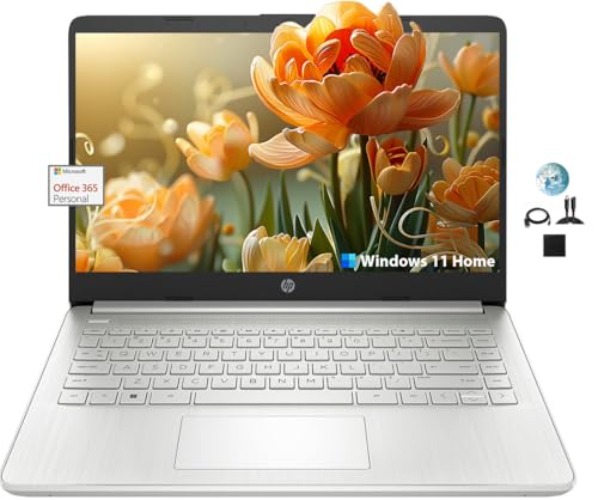 HP 14 Pentium Portable Laptop Computer Student, 16GB RAM, 1TB SSD, Intel Quad-Core Silver N5030 (Beat i3-1005G1, Up to 3.1GHz), WiFi 6, Win 11 w/GM Accessories, one Year of Microsoft 365 - 16GB | 1TB - Windows 11 Home