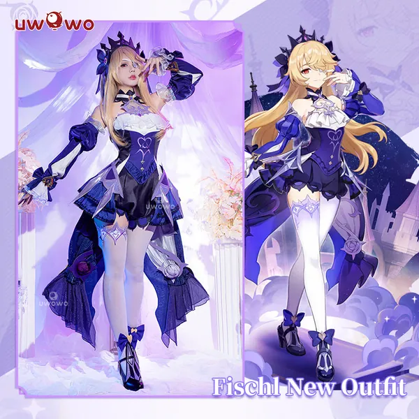 【Pre-sale】Uwowo Genshin Impact: Fischl Amy Gothic Electro New Skin Mondstadt Cosplay Costume | M