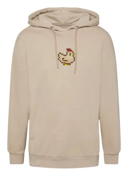 Stardew Chicken Hoodie | M / Beige / Center