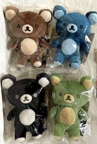 Rilakkuma 20th 20 Colors Winter Black Brown Blue Plush Set of 4 Bear Animal JP.