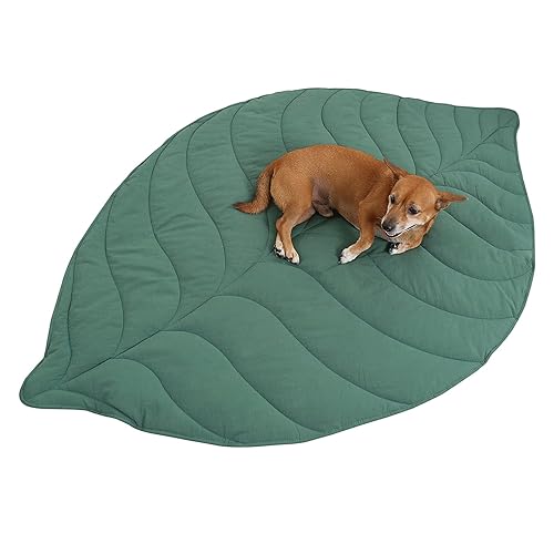 Leaf Shaped Cotton Dog Blanket - Green