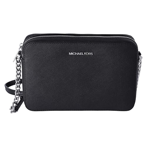 Michael Kors Schultertasche, Saffiano-Leder, mittlere Handtasche, Jet-Set - Black