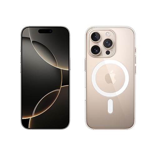 Apple iPhone 16 Pro 1 TB - Titan Wüstensand + Clear Case mit MagSafe - Titan Wüstensand - 1 TB - +Clear Case