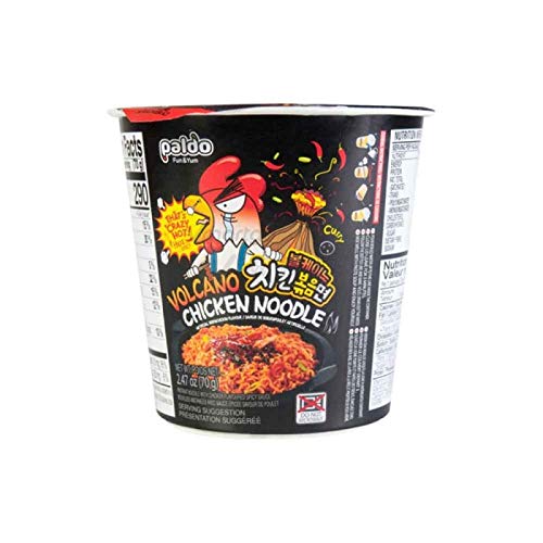 Paldo King Cup Volcano Chicken Flavour Instant Noodles 70 g (Pack of 6)