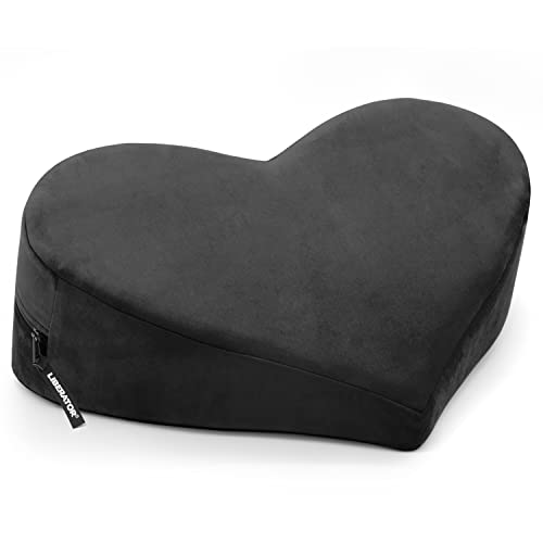 Liberator Heart Wedge Sensual Positioning Pillow - Liberty, Microvelvet Black 14088 - Microvelvet Black