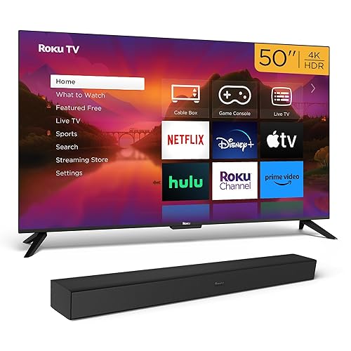Roku 50" Select Series Smart TV & Wireless Soundbar Bundle - RokuTV Audio - with Wireless Soundbar - 50"