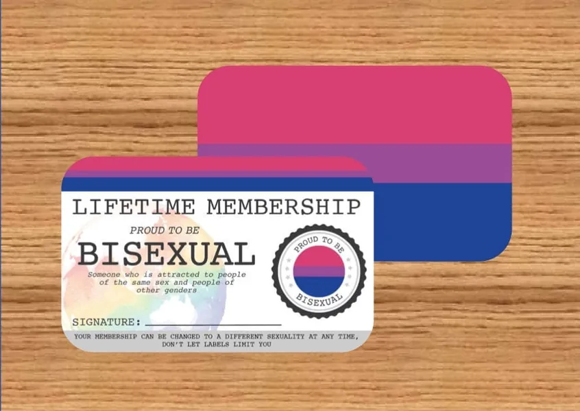 BISEXUAL Gay Pride identity card - Lifetime Membership Card -  LGBT Identity Card -  unique gift for the  rainbow community