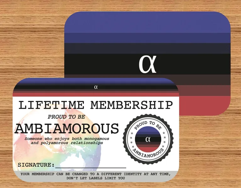 AMBIAMOROUS Lifetime Membership Card - Gay Pride Card - LGBT Identity Card -  perfect rainbow community gift