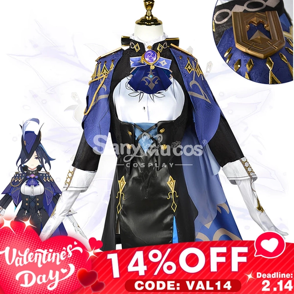 【Valentine's Day 14% OFF CODE: VAL14】【In Stock】Game Genshin Impact Cosplay Clorinde Cosplay Costume Plus Size