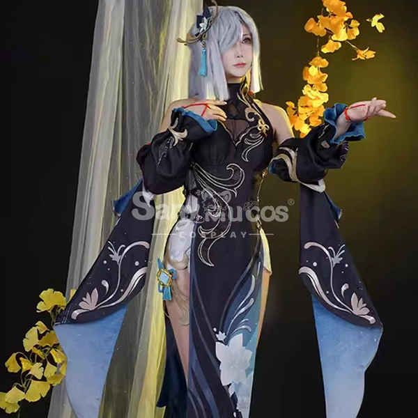 【Pre-Sale】Game Genshin Impact Cosplay Frostflower Dew Shenhe Cosplay Costume