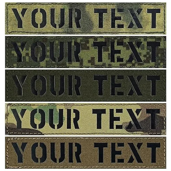 Custom Name Tape, IR Infrared Reflective Patch with Hook Loop Fastener