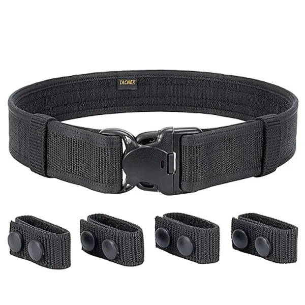 TACNEX Duty Belt w/Hook Lining 4 Keepers 2" Police Law Enforcement Officer Security Nylon Outer Inner Belt - X-Large - Outer Belt