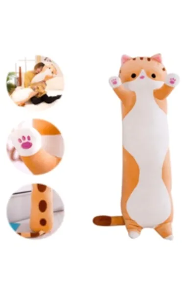 Ohyoulive Cute Plush Cat Doll Soft Stuffed Kitten Pillow Doll Toy Gift for Kids Girlfriend Creative New Long Cat Plush Toy Pillow Cute Doll Ragdoll Gift Sofa Supplies Soft And Good Breathability