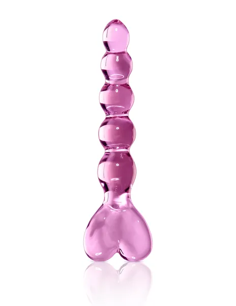 Icicles line Icicles number 43 Beaded Heart Handle Glass Dildo