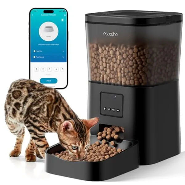 Automatic Cat Feeders WiFi: Cat Food Dispenser with App Control 2.4Ghz Wifi- Smart Timed Cat Feeder with Voice Recorder| 4L Auto Pet Feeder for Cat and Small Dog- Up to 10 Meals per Day