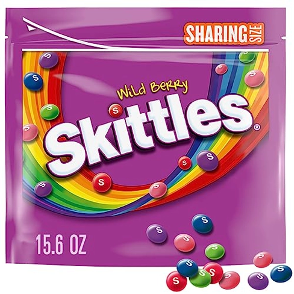 SKITTLES Wild Berry Chewy Candy, Sharing Size, 15.6 oz Bag - Wild Berry