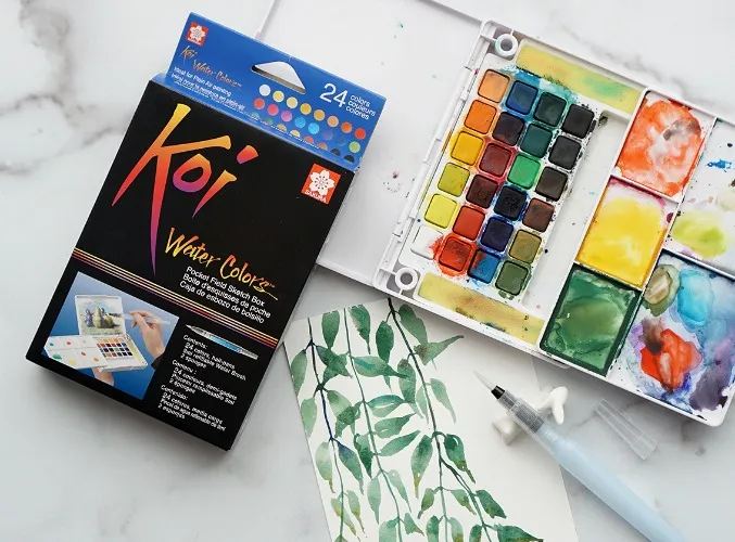 Sakura Koi Water Colours Pocket Field Sketch Box - 30 Colours