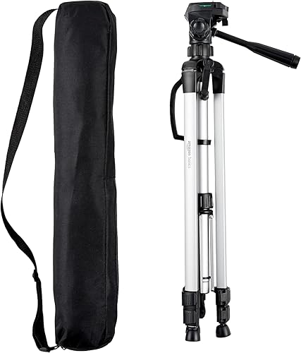 Amazon Basics 60-Inch Lightweight Tripod with Bag, Black - Gray - 60-Inch