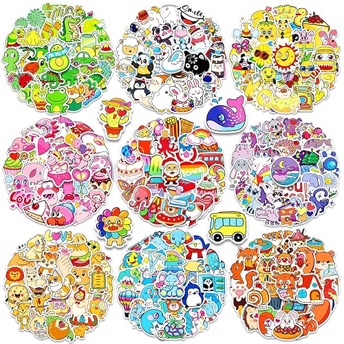 1000Pcs Cute Water Bottle Stickers, Stickers for Kids, Vinyl Waterproof Cool Scrapbook Stickers Pack for Laptop Skateboard Computer Guitar, Mixed Colorful Stickers for Teens Kids Boys Girls - 1000Pcs