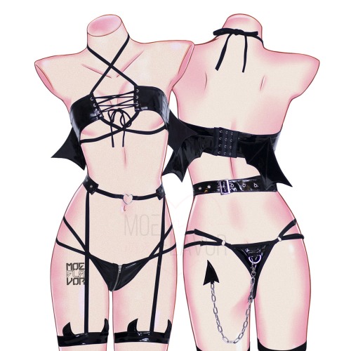 Hell Rider Succubus Lingerie - Black / S/M