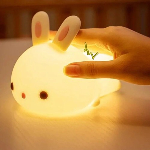 Touch Sensor 16 Colors LED Bunny Night Light - Rabbit light