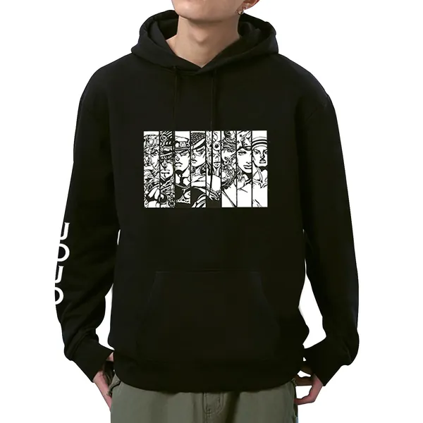 NECHARI Black Hoodie Pullover Sweatshirt Anime Clothing Cosplay Costume