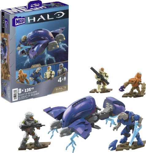 Mega Halo Ghost of Requiem Vehicle Halo Universe Construction Set, Building Toys for Boys, Ages 8+ - 