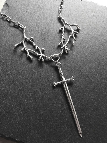 Viking Chain Sword Pendant Choker
