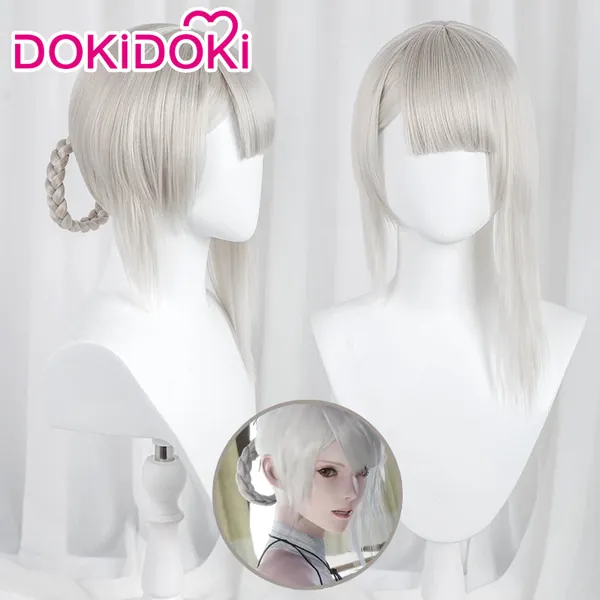 【Ready For Ship】DokiDoki Game NieR Replicant Cosplay Kainé Wig Women Silver Hair | One Size