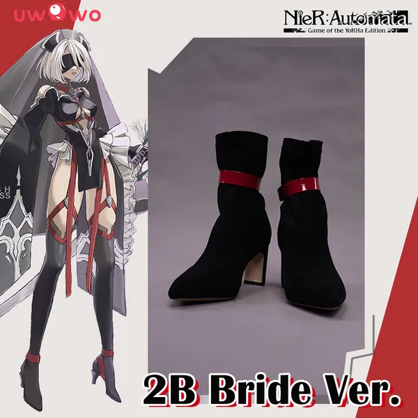 Pre sale Uwowo X Ailish: Nier: Automata Fanart Bride Ver. 2B Cosplay Shoes | 36
