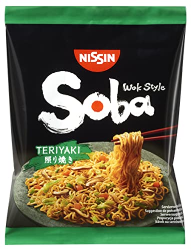Nissin Soba Bag – Teriyaki, 9er Pack, Wok Style Instant-Noodles