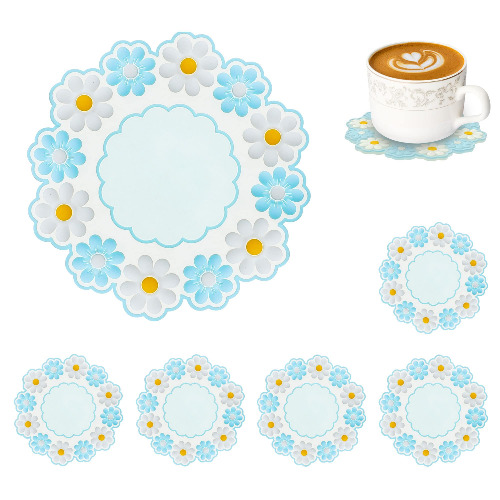 Blue flower coaster