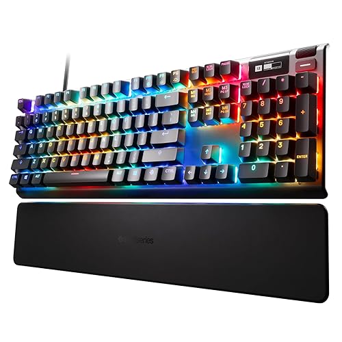 SteelSeries Apex Pro HyperMagnetic Gaming Keyboard — World's Fastest — Adjustable Actuation — OLED Screen — RGB Backlit– USB Passthrough​ - Pro Gen 2 - Apex Pro - Wired