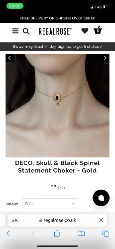Skull & Black chocker 