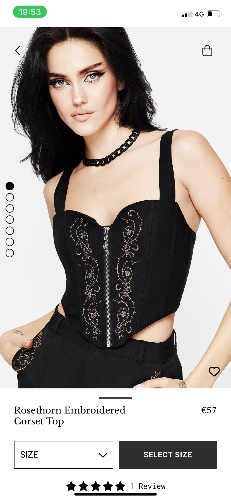 🖤 Embroidered Corset Top 🥵