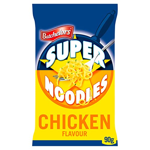 Batchelors Super Noodles Tasty Chicken Flavour, Instant Snack Ready in 4 Minutes, 90 g Packet (Pack Of 8) - Chicken Packet - Pack of 8