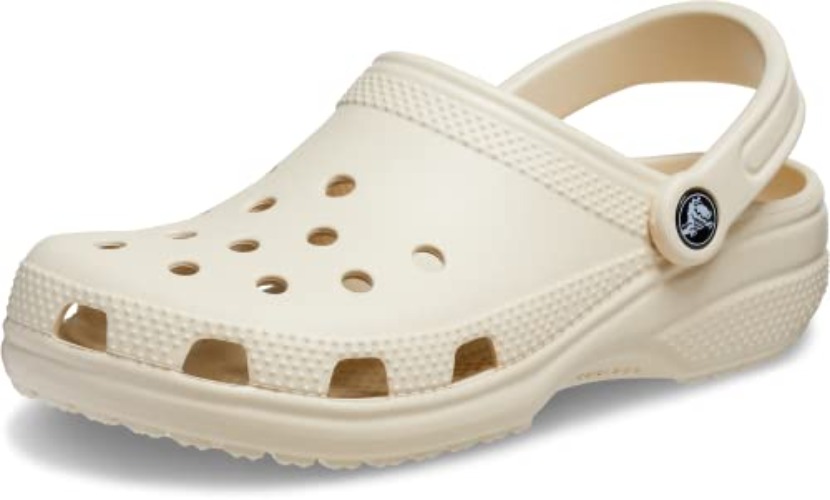 Crocs Unisex-Adult Classic Clogs - 8 Women/6 Men - Bone