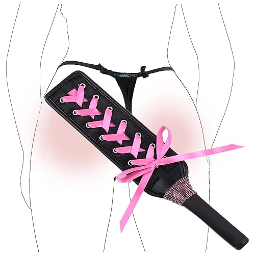 Pink Lace Bondage Paddle - Leather