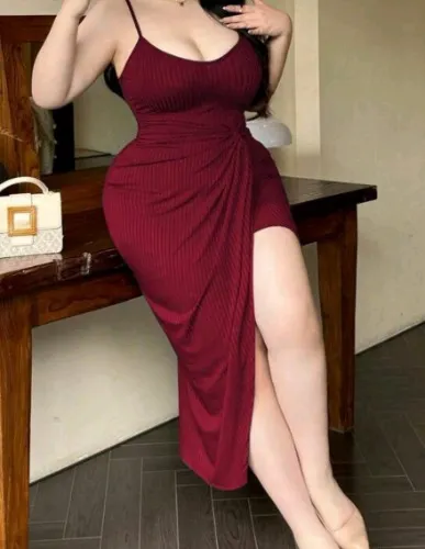 Burgundy dress