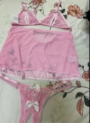 Vintage lingerie set in pink