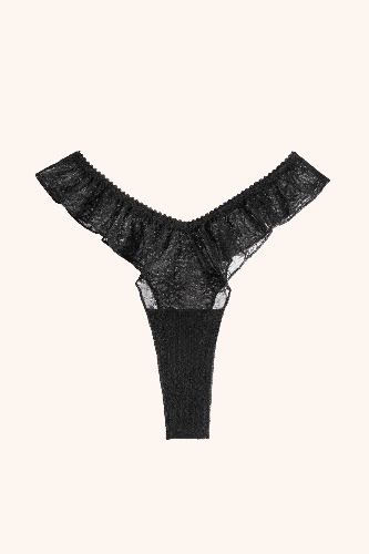 Zoë flutter thong - black | S / Black