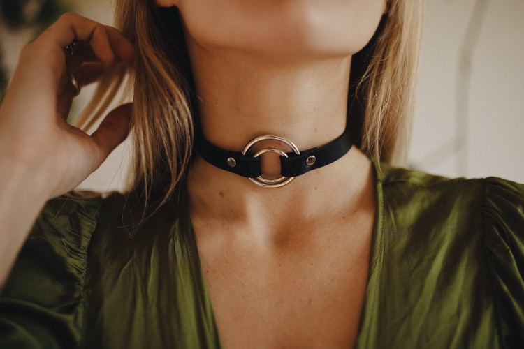 Double Ring Collar Choker — Cactus Cult Leather