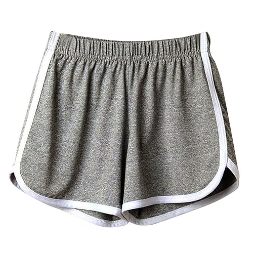 Dolphin Hem Shorts for Women Sport Booty Shorts Casual Summer Athletic Shorts Breathable Gym Workout Shorts - Large - 03-gray