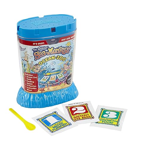 The Original Sea Monkeys - Ocean Zoo - Kit scientifico per coltivare i tuoi animali domestici, include uova, cibo e purificatore d'acqua - Oceano Zoo