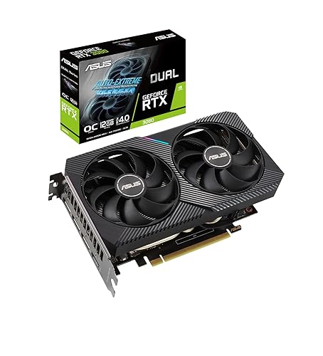 ASUS Gaming Graphics Card - GeForce Dual RTX 3060, 12GB GDDR6, RGB, LHR, Ray Tracing, DLSS - OC Edition - Dual RTX 3060