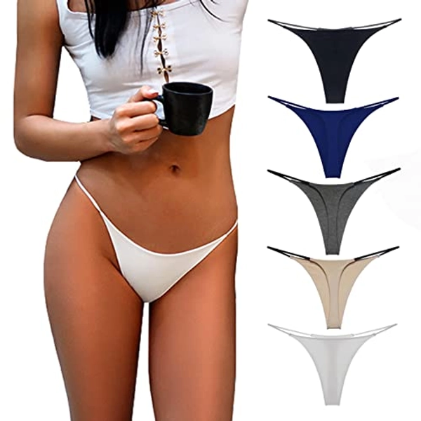 Aogda Thong for Women Cotton Underwear Low Rise Panties Woman G-String Thongs