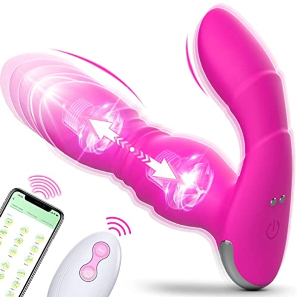 Adult Sex Toys for Women Sex Toy Pleasure - Wearable Vibrating Panties with App&Remote Control Vibrator with 9 Clitoral Vibrators & 9 Thrusting Dildo Levels for Couples Sex Machine