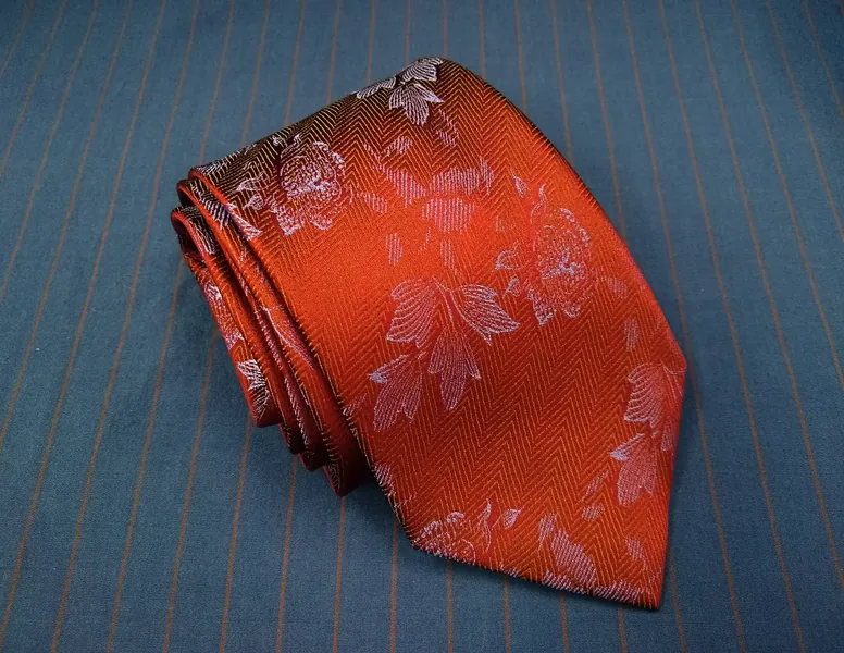 10th Doctor Burgundy Floral Tie