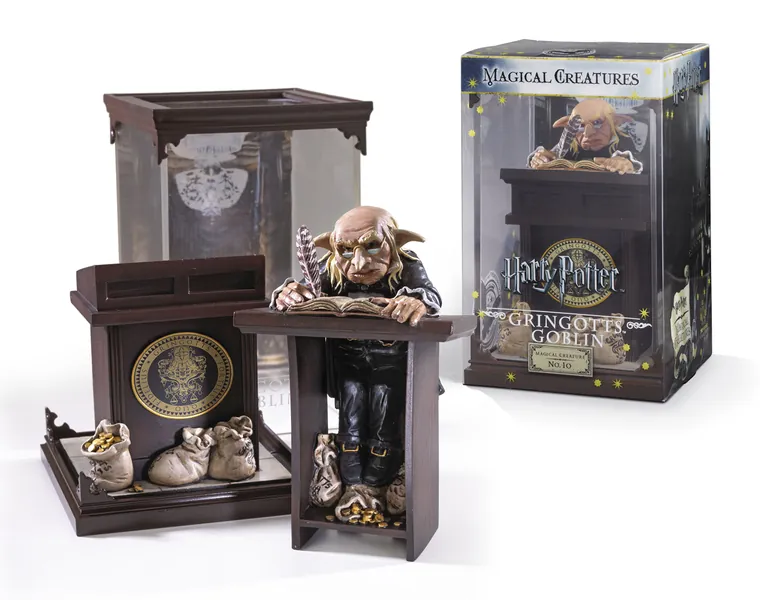 The Noble Collection - Magical Creatures Gringotts Goblin - Handgeschilderd magisch wezen #10 - Officieel gelicentieerde Harry Potter-verzamelfiguren van 7inch (18,5 cm) - Voor kinderen en volwassenen